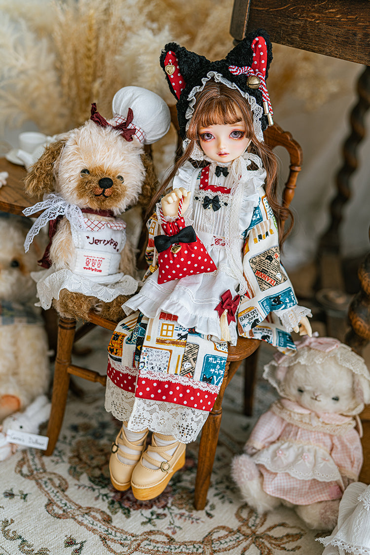 【SDM~SD/DD】 black cat cafe hair band